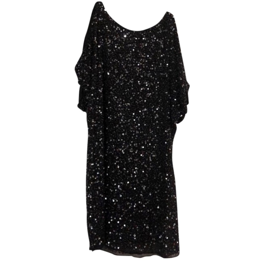 Aidan Mattox Black Sequin Dress, Size 2 (RETAIL TAGS ATTACHED)